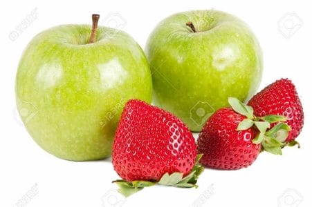 perro hiporiroideo fresas y manzanas